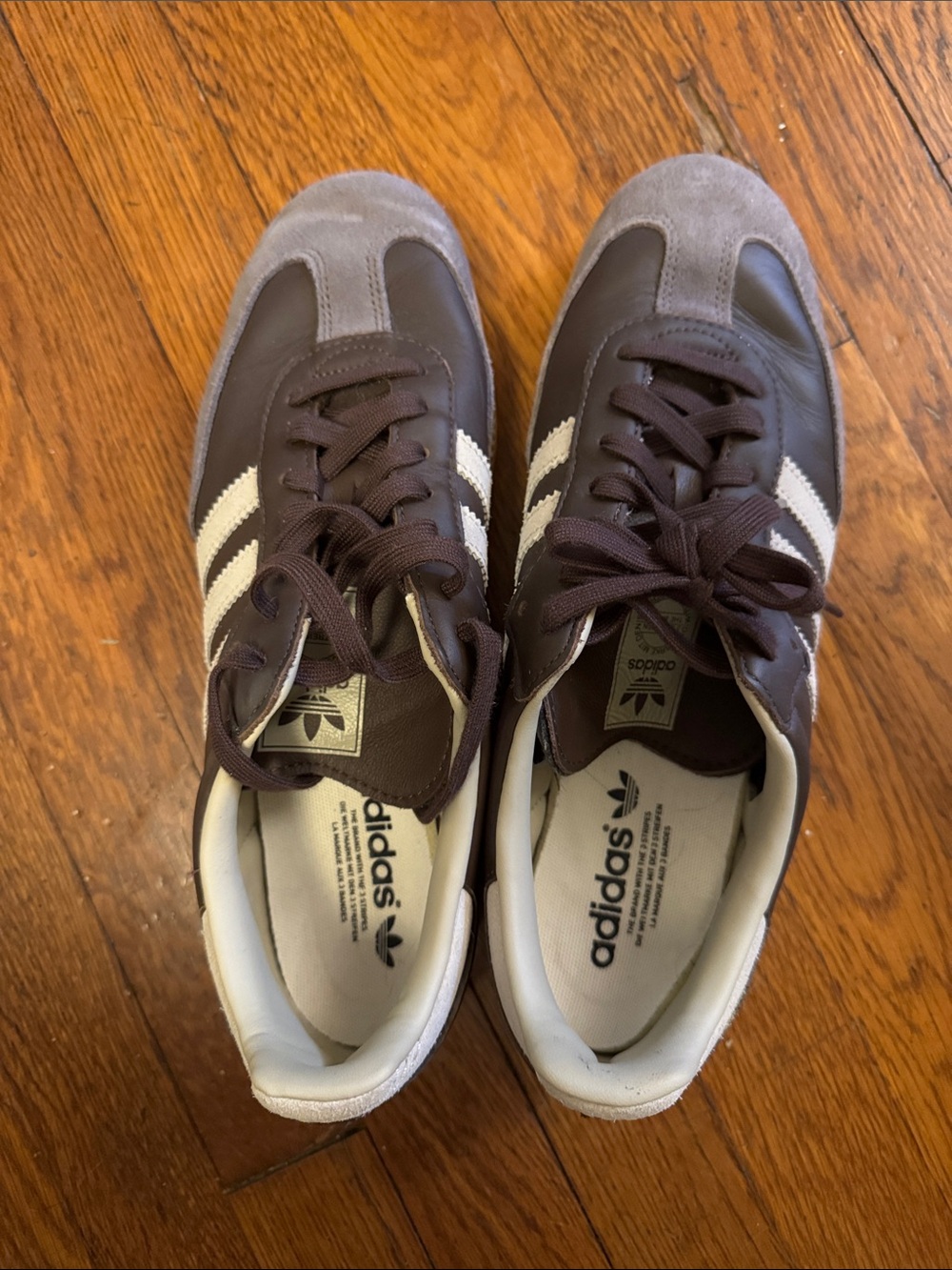 adidas Brown and White Sambas